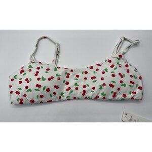 AQUA Bloomingdales Bikini Top Womens Size Medium Cherries